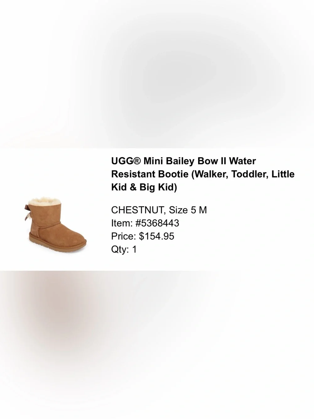 Uggs Big Kid Mini Bailey Bow II Water Resistant Bootie